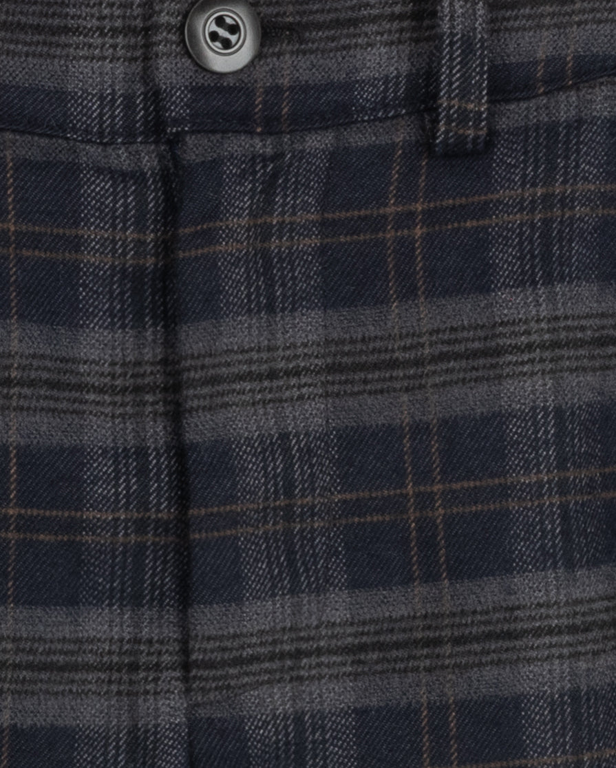 pants plaid - navy