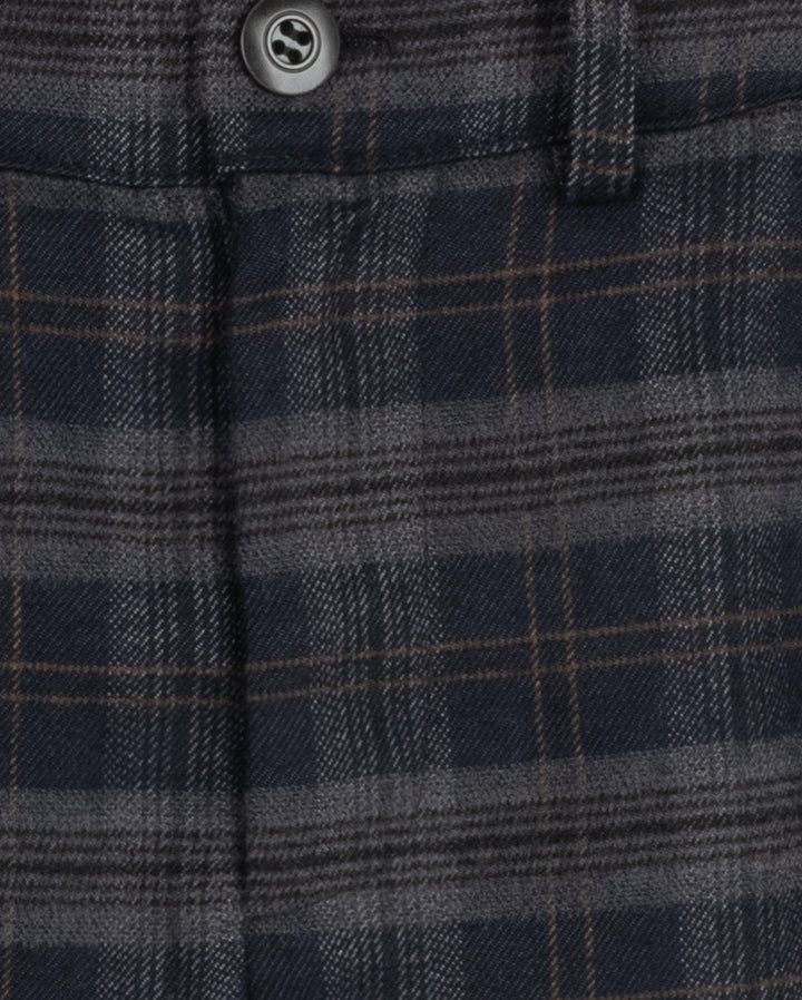 pants plaid - navy