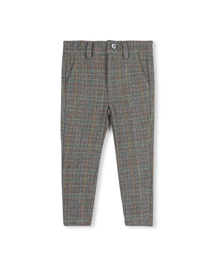 pants wool tweed - plaid