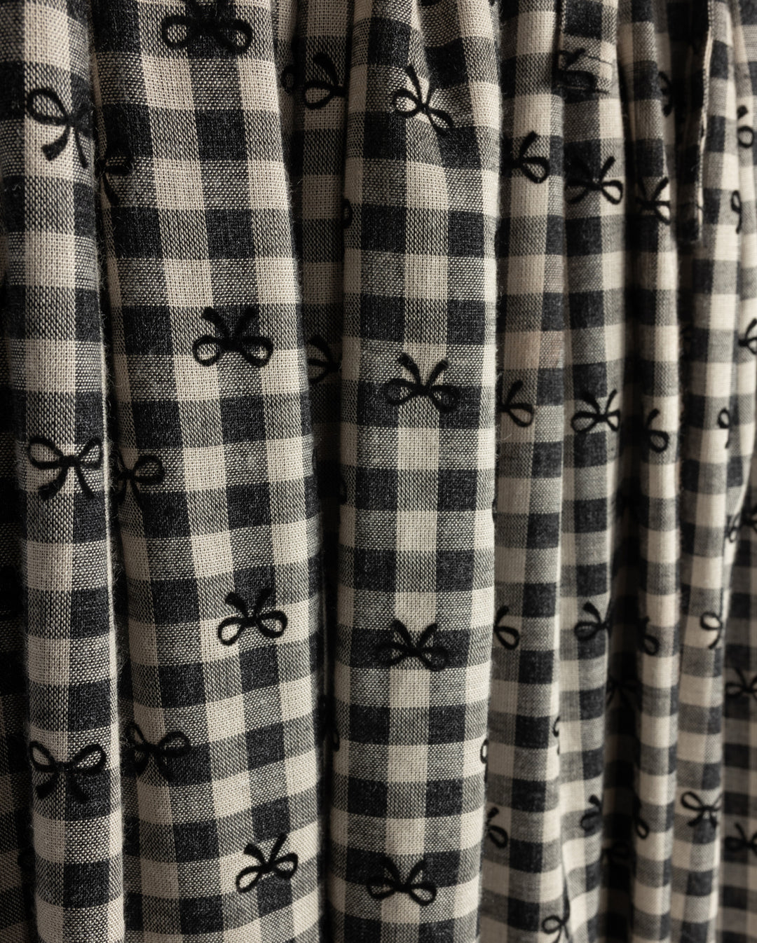 skirt midi checkered mini bows - plaid