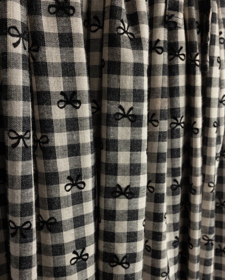 skirt midi checkered mini bows - plaid