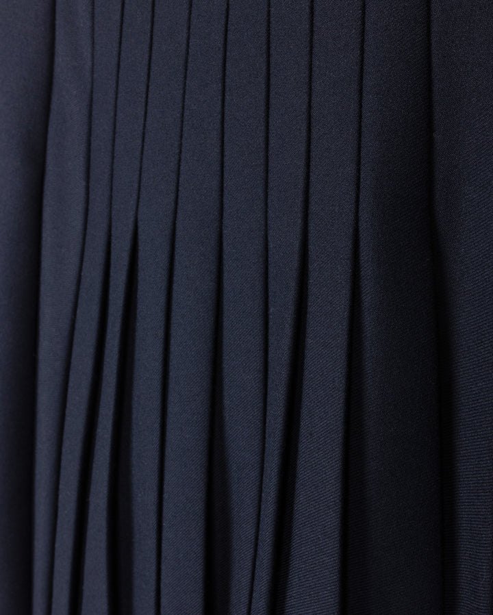 skirt midi mixed pleated - navy
