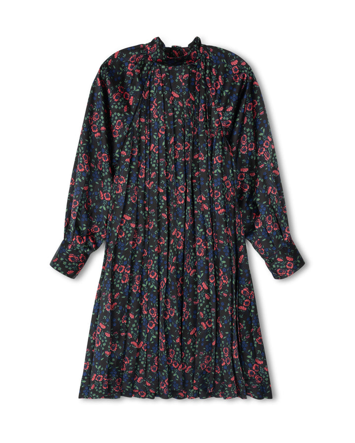 dress satin floral - floral