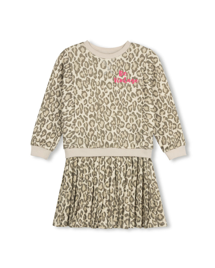 dress leopard print sweatshirt - multi