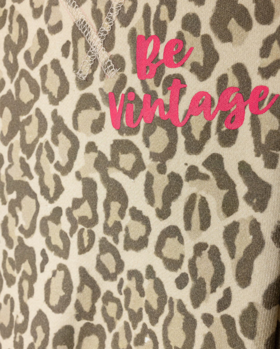 set outfit leopard sweatshirt and leggings - multi/pink