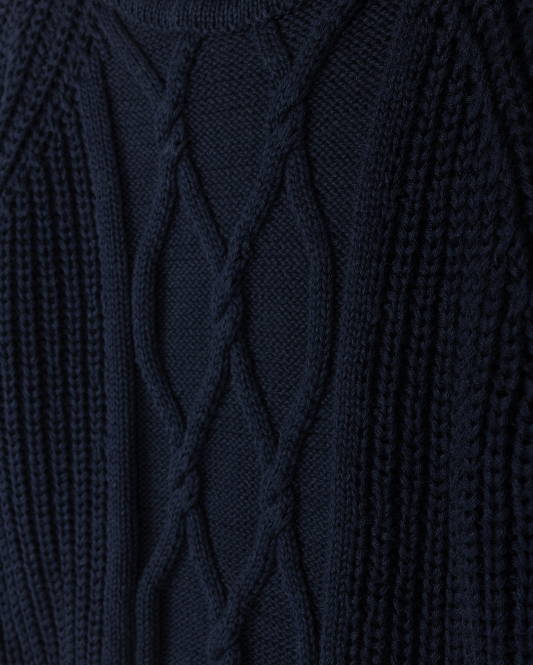 top l/s chunky knit sweater - navy