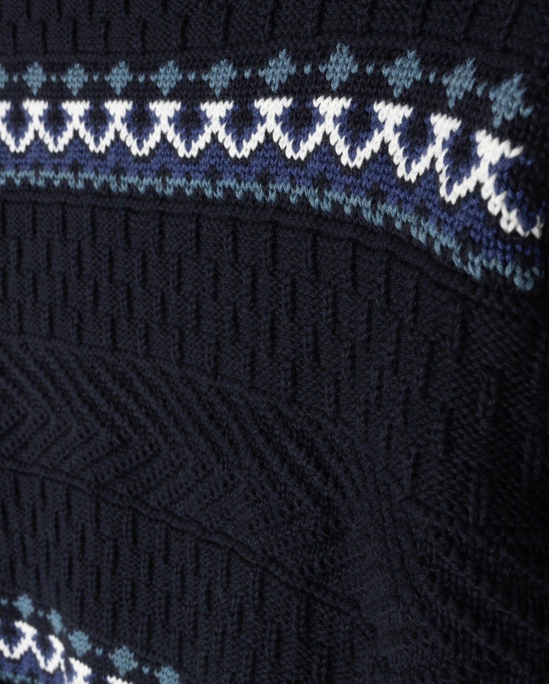 top l/s vintage knit sweater - navy