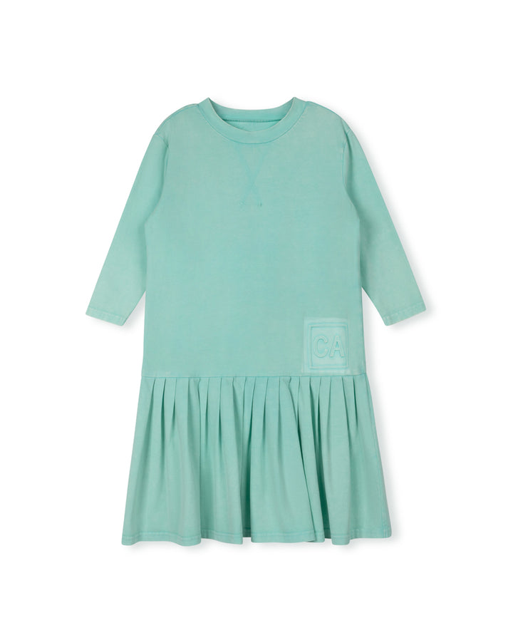 dress low waisted embossed - green