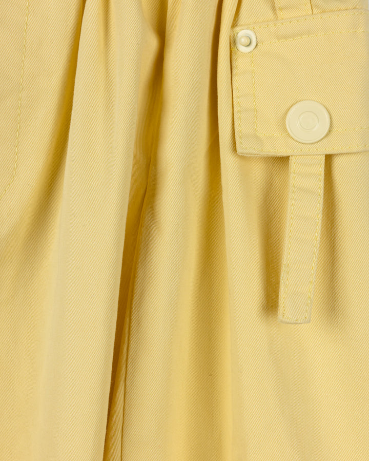 skirt pique with side pockets - yellow
