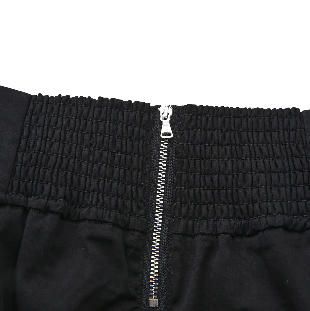skirt poplin with waist pockets - black