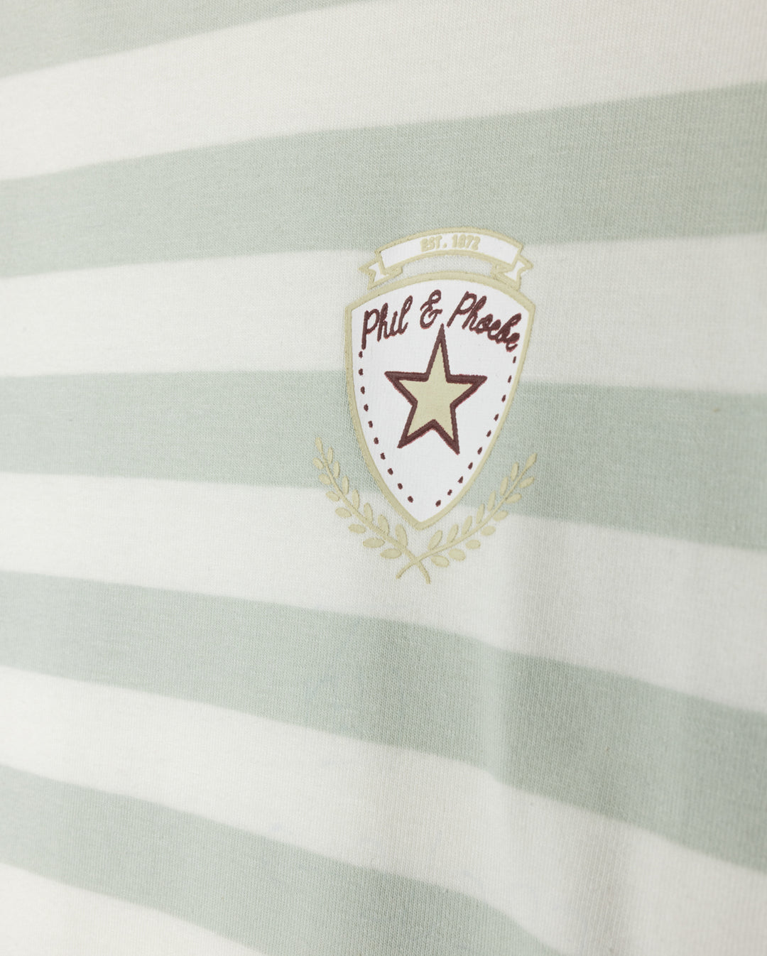 tee l/s striped - green