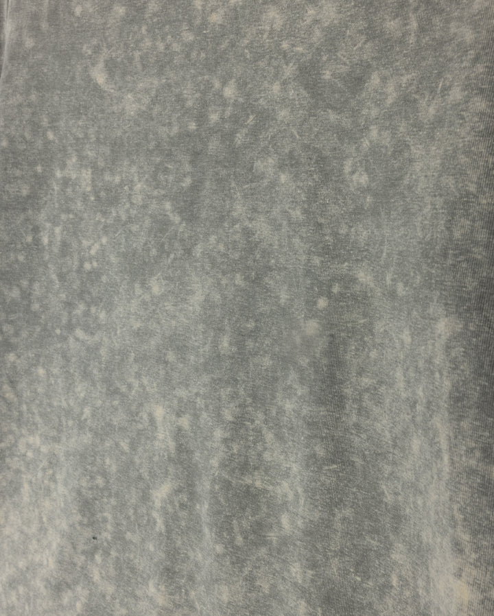 top l/s washed puff sleeve - light grey