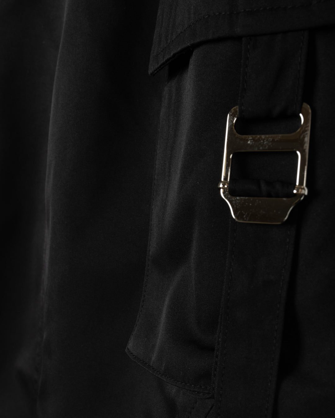 skirt parachute cargo with side pockets - black