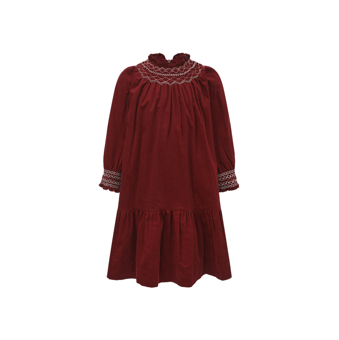 dress corduroy smocked