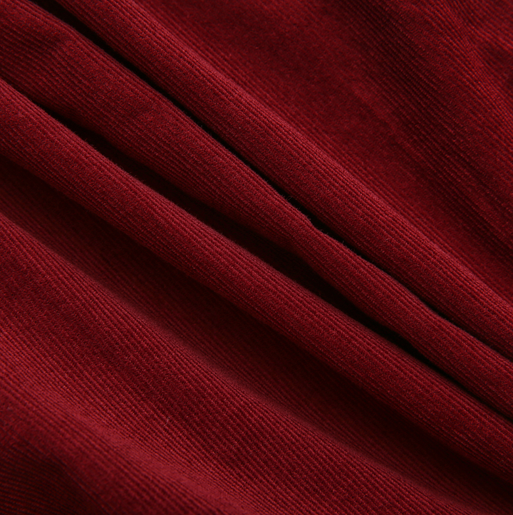 dress corduroy smocked - burgundy