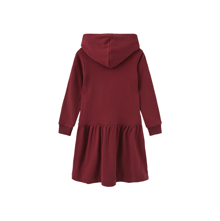 dress hooded smiley sweat - burgundy
