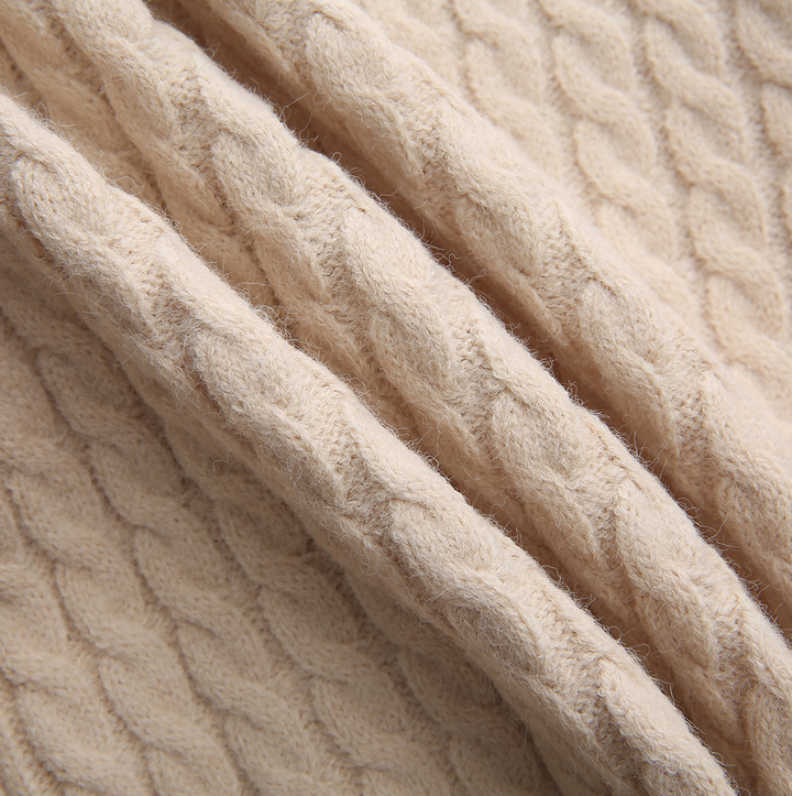 top l/s cable knit bow cardigan - oatmeal