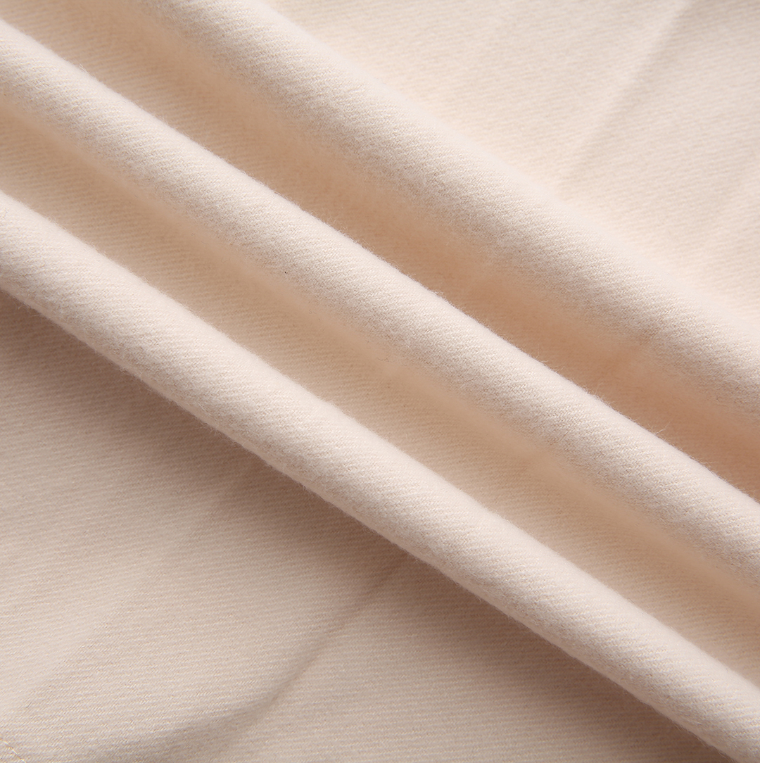 skirt wool wide pleated with waist belt - cream