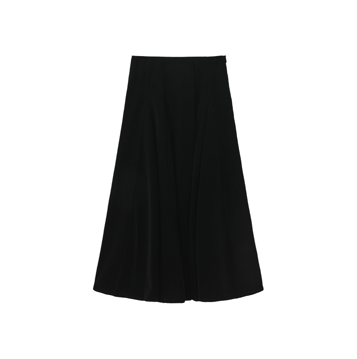skirt velvet flair - black