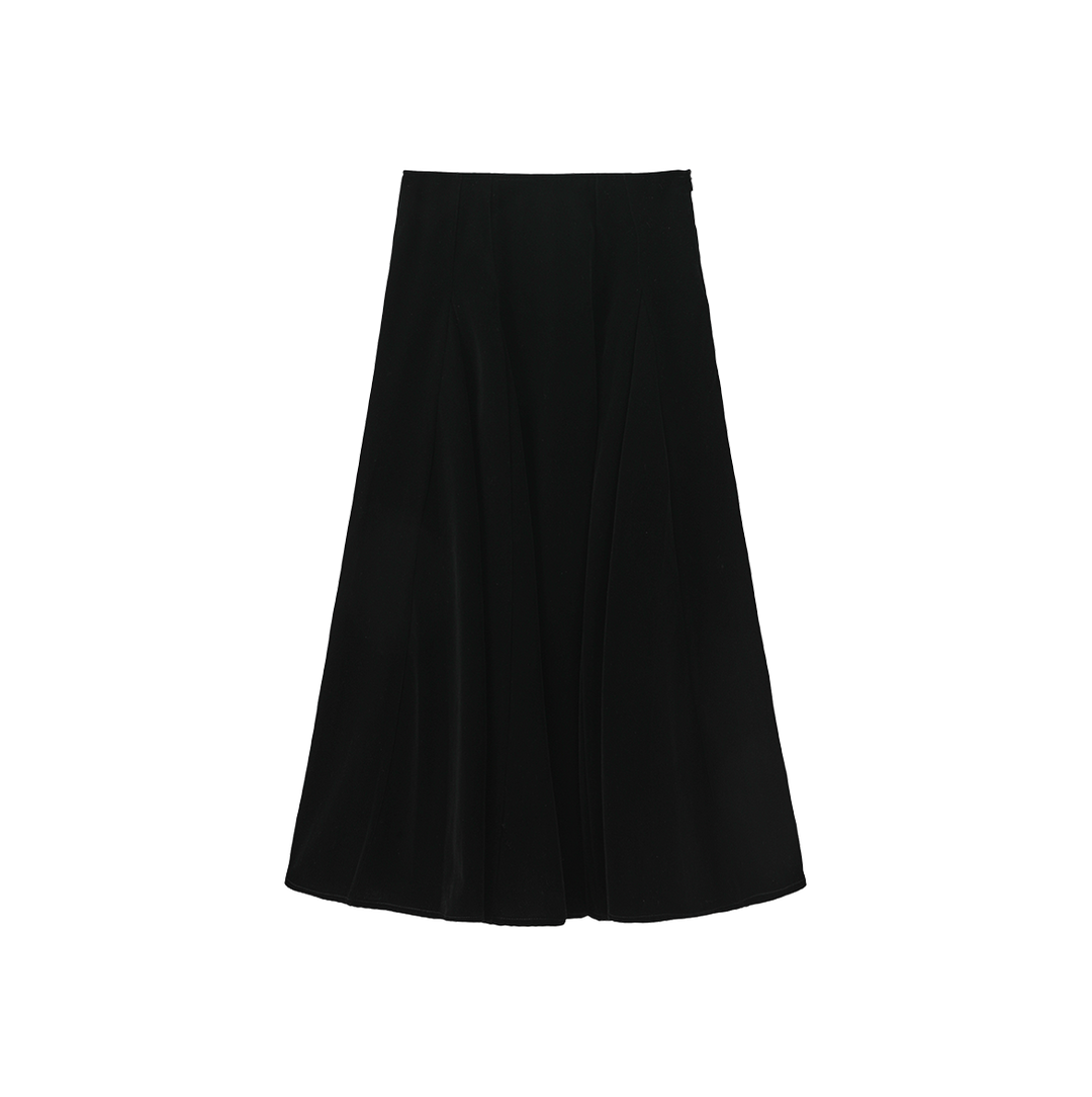skirt velvet flair - black