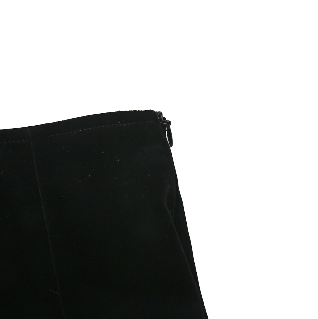 skirt velvet flair - black