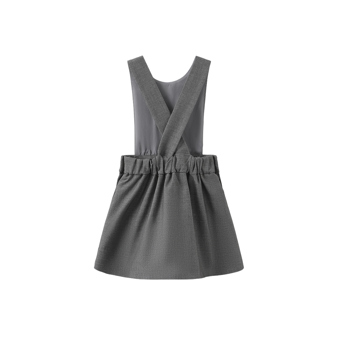 dress embroidered crossback jumper - light grey