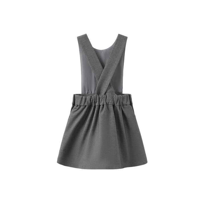 dress embroidered crossback jumper - light grey