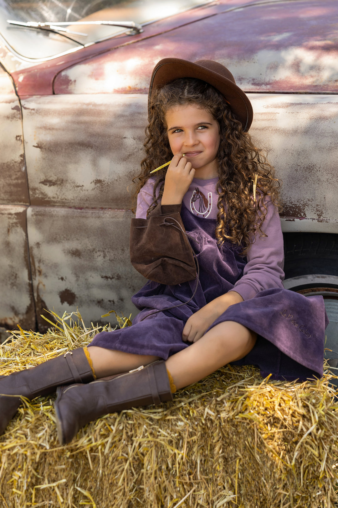 dress courdroy jumper with top - vintage lilac