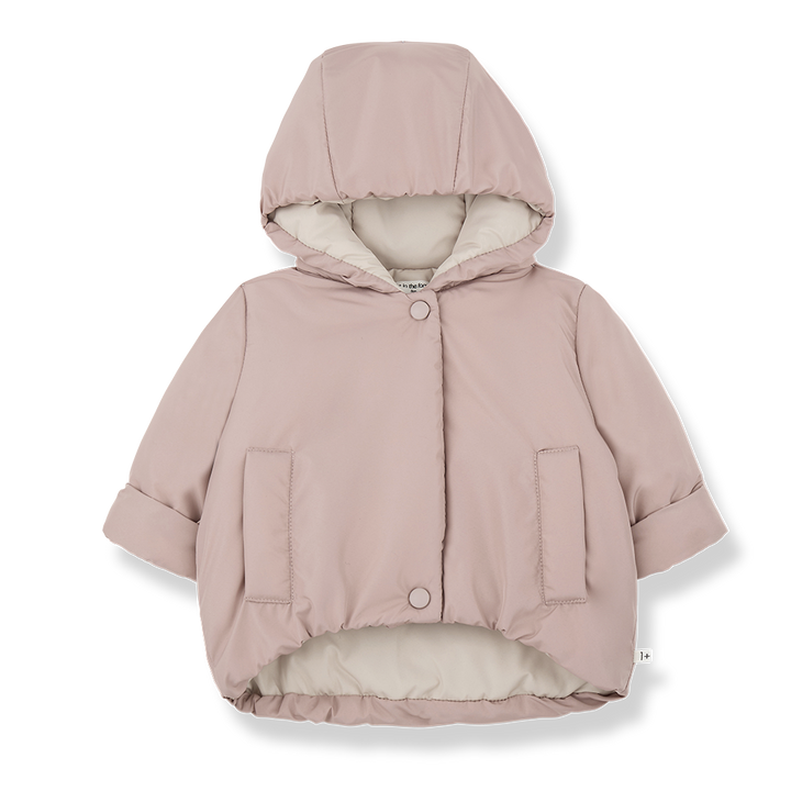 coat padded hooded - nude