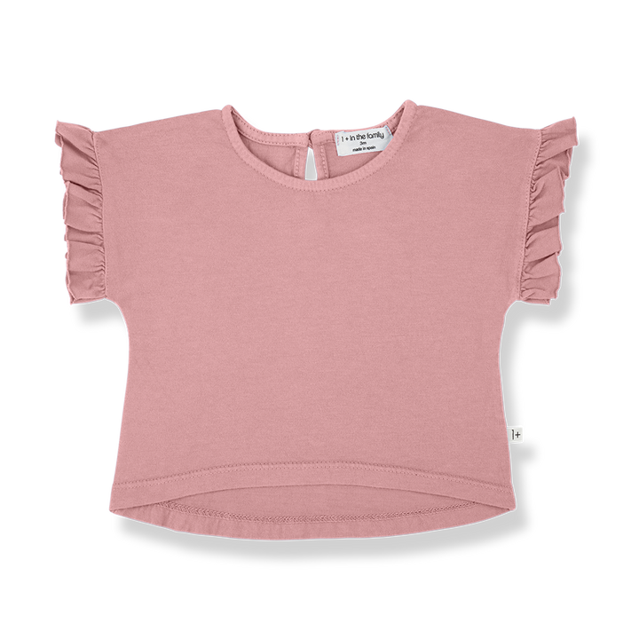 set outfit frill tee and shorts - strawberry