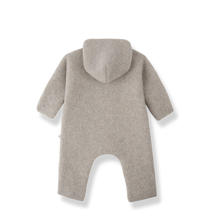 snowsuit wool tassle with hood - beige