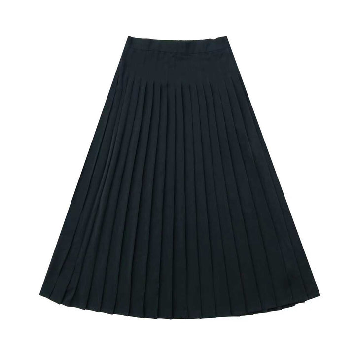 skirt pleated silk - black