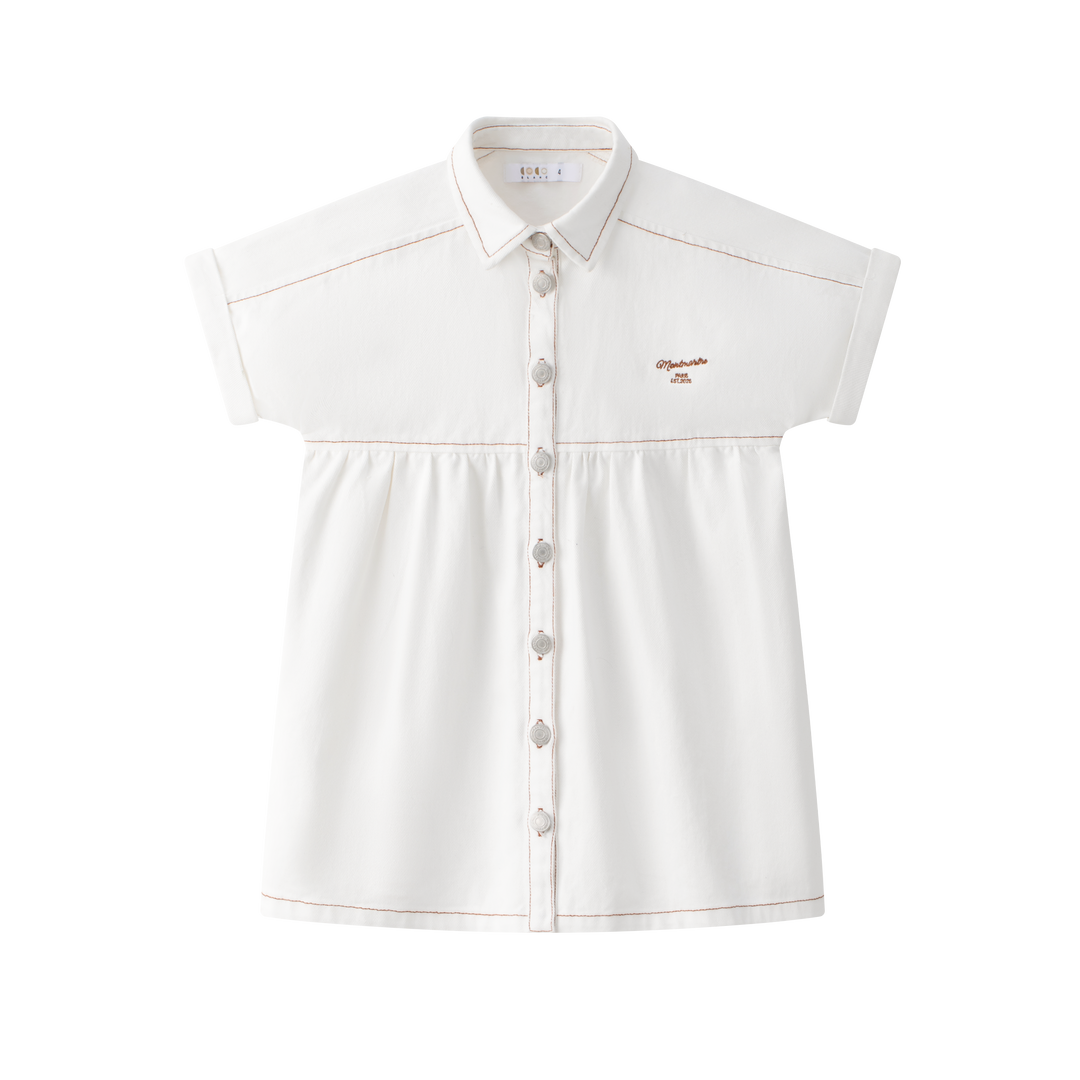 dress s/s denim shirt style - white denim