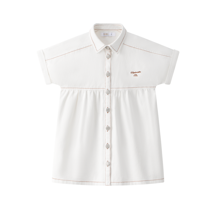 dress s/s denim shirt style - white denim