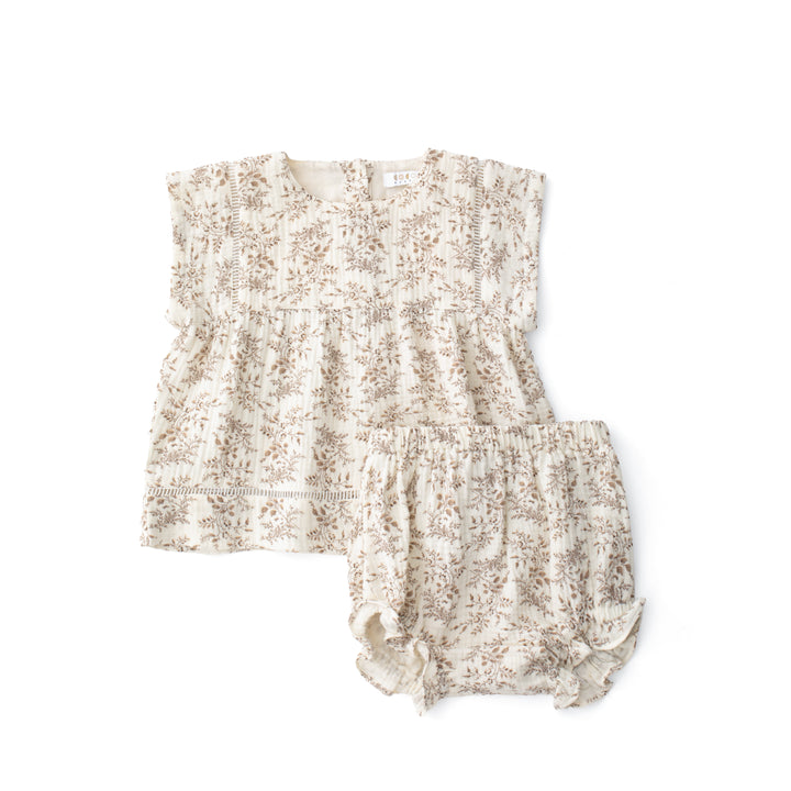 dress floral printed boxy with bloomer - floral