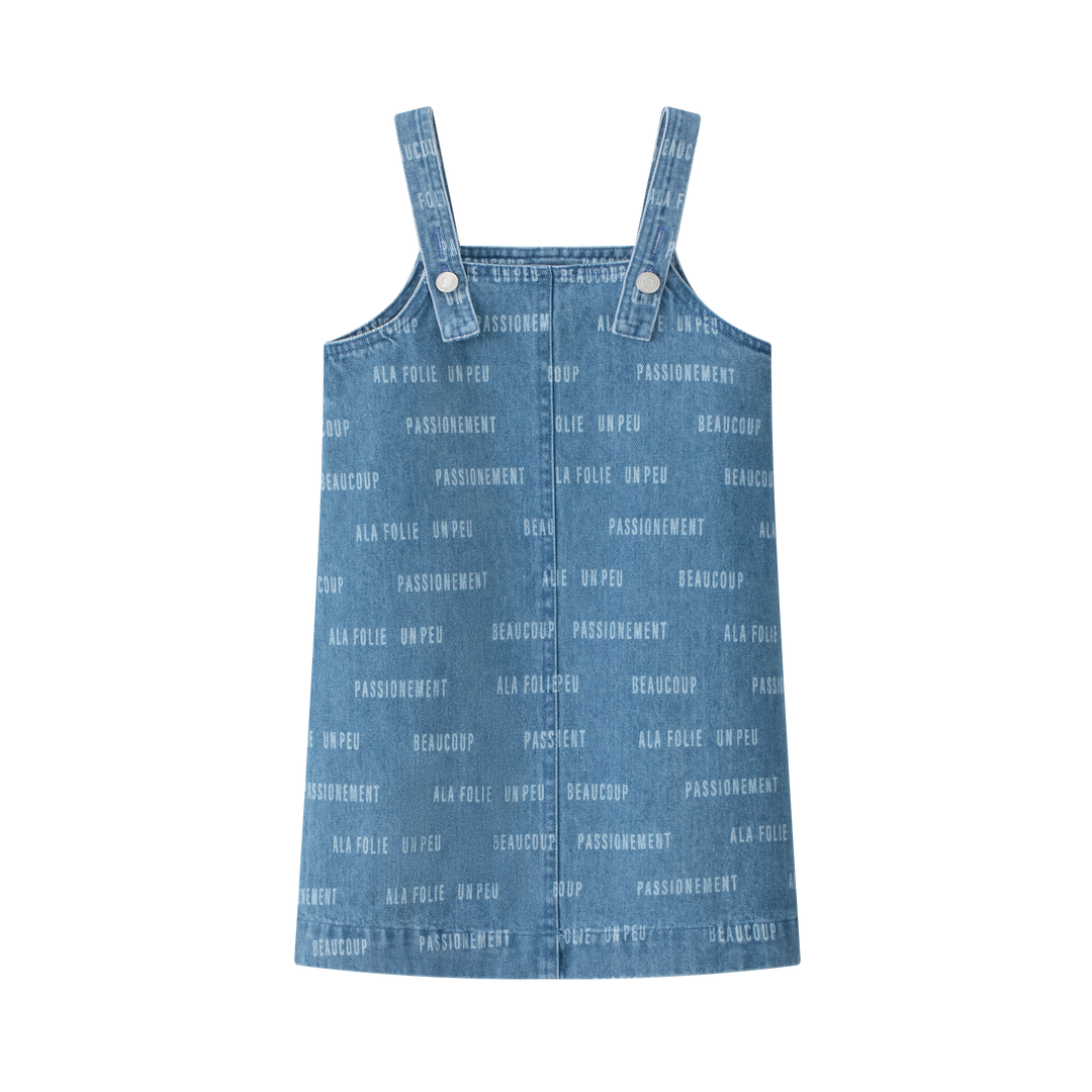 dress denim printed jumper - blue denim