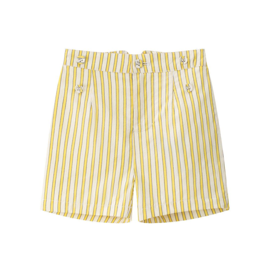 shorts double button linear - yellow striped
