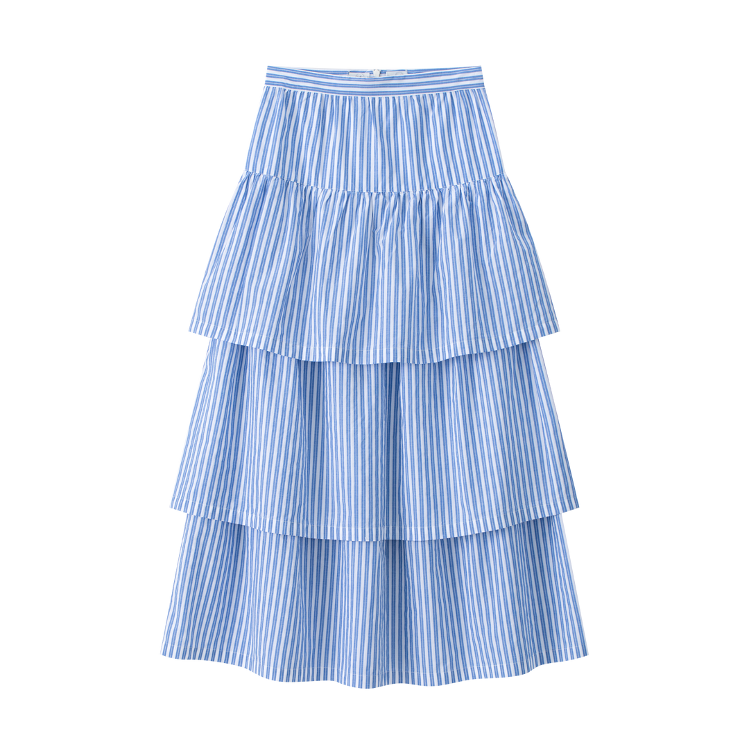 skirt striped layered - striped