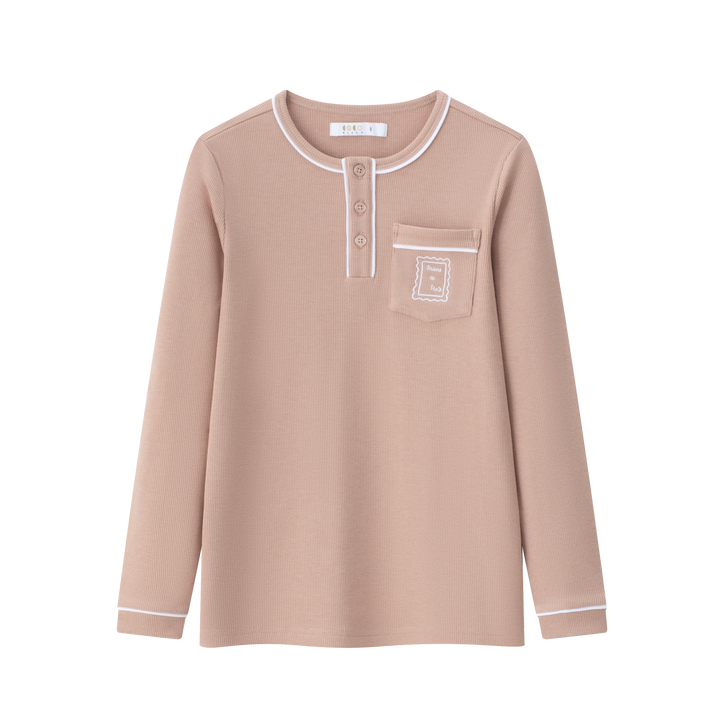 pajamas henley - pink