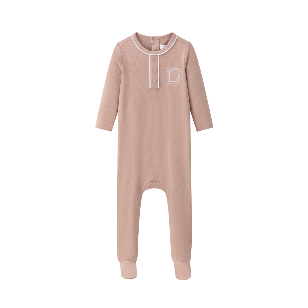footie henley - pink