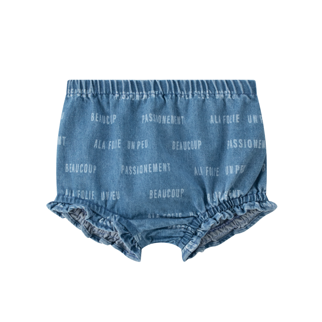 bloomer denim printed - blue denim
