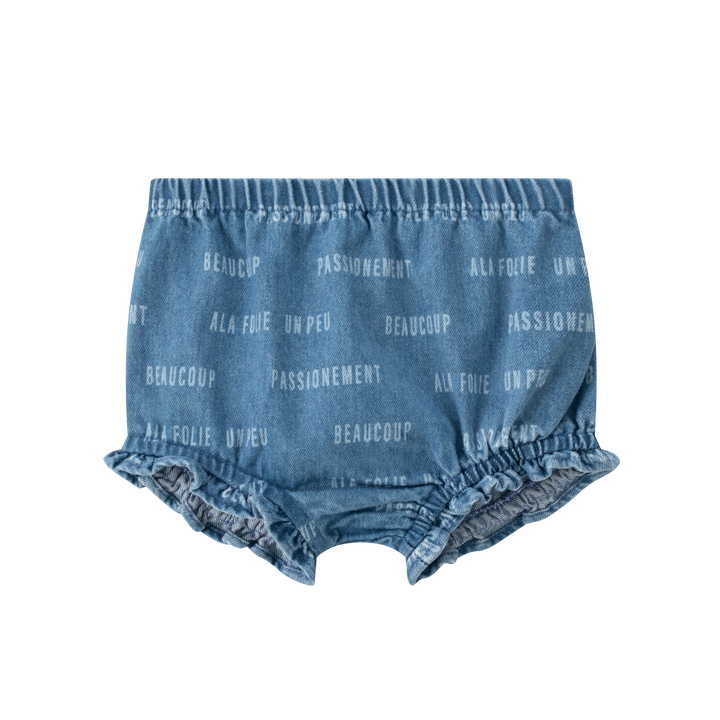 bloomer denim printed - blue denim
