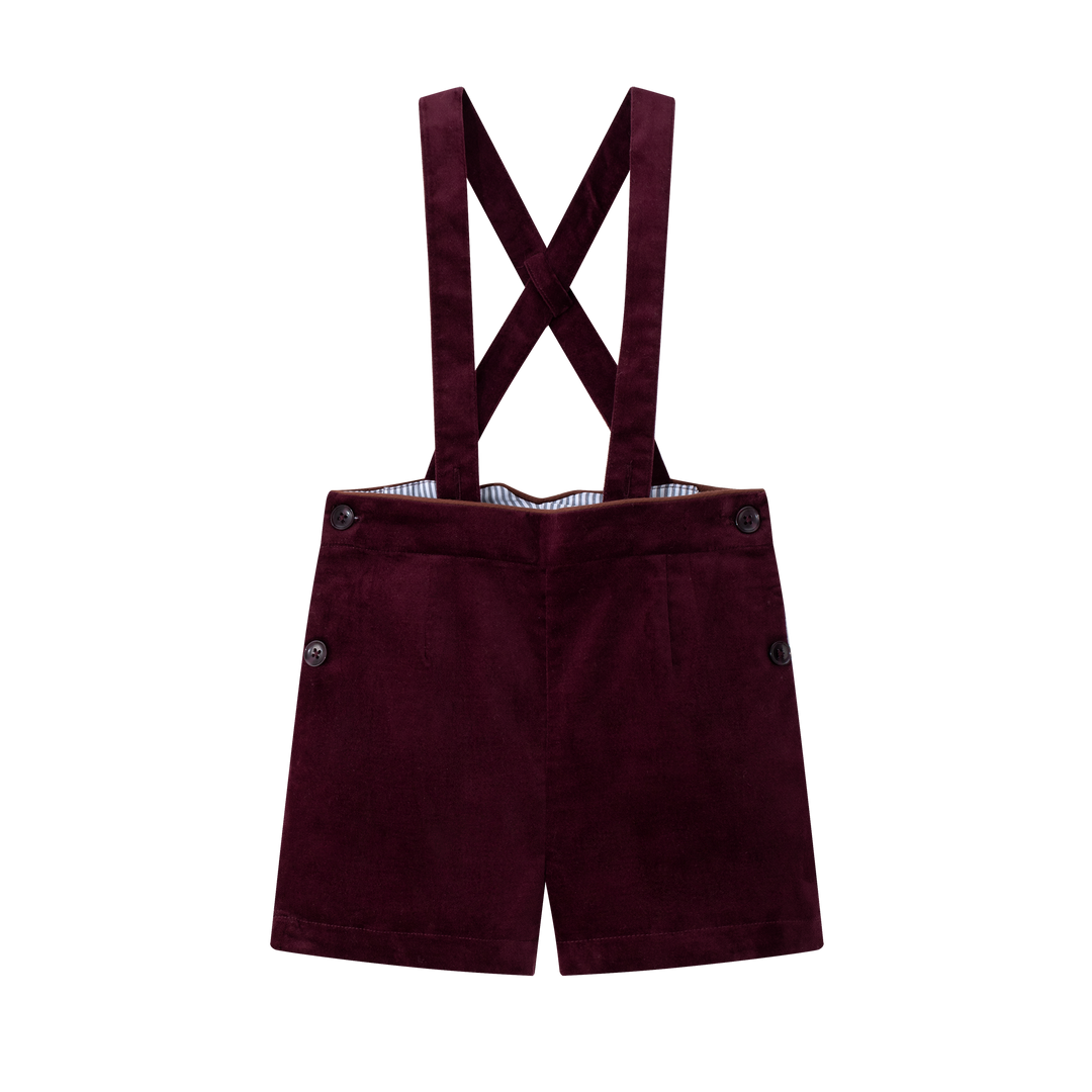 shorts double breasted - burgundy