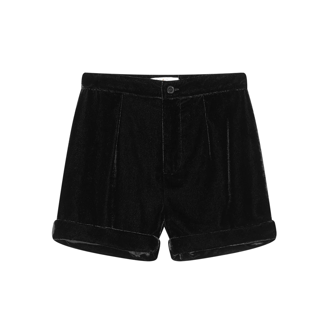 suit velvet suit and shorts - black velvet