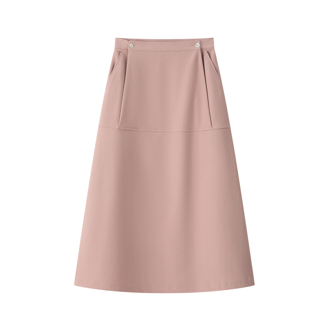 skirt midi crepe - blush
