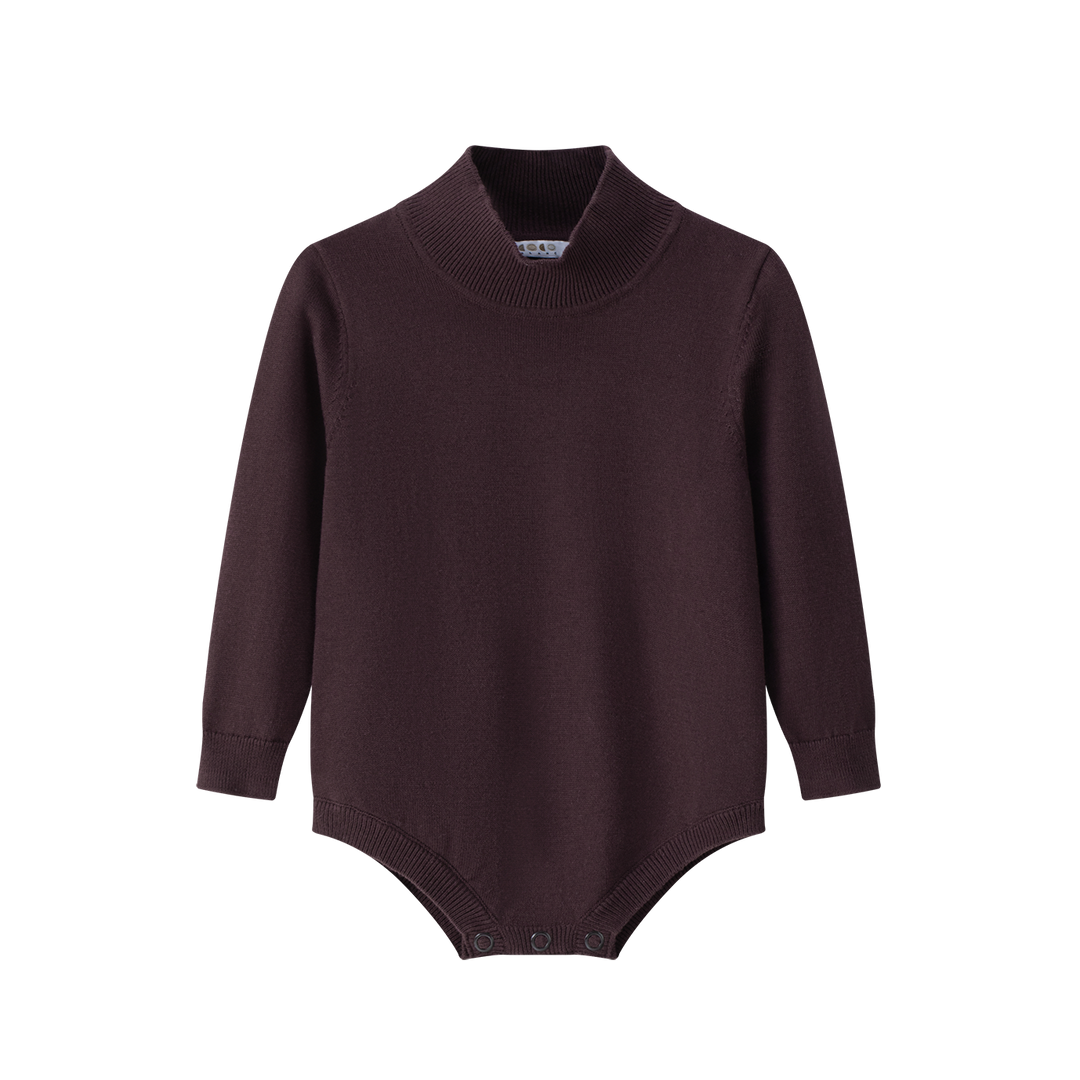 onesie knit mockneck - burgundy