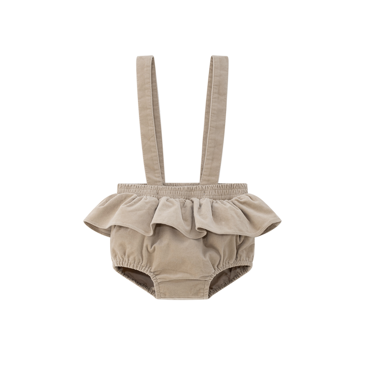 bloomer ruffled suspender - cream
