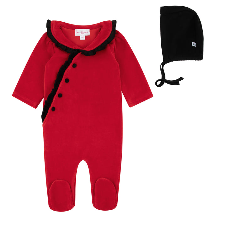 footie captain cozy with bonnet - pink