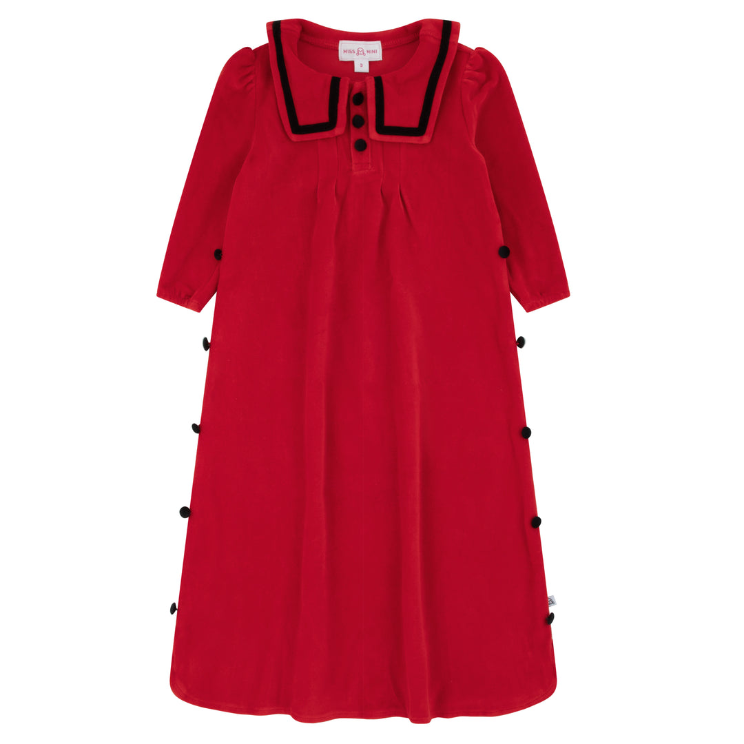 maxi dress captain cozy - red