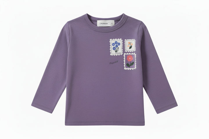 tee 3/4 stamp - purple